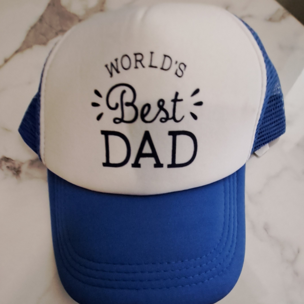 Vintage Blue and White World's Best Dad Hat